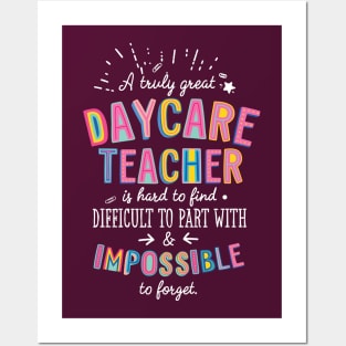 A truly Great Daycare Teacher Gift - Impossible to forget Posters and Art